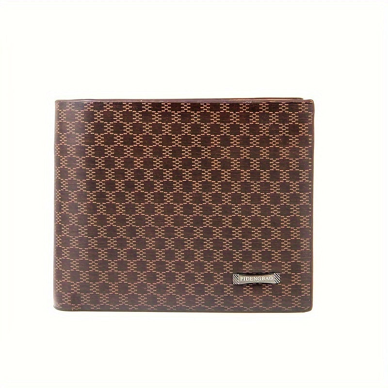 Brown checkered wallet