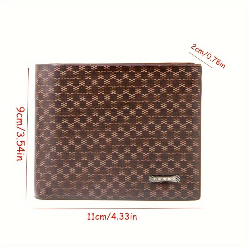 Brown checkered wallet